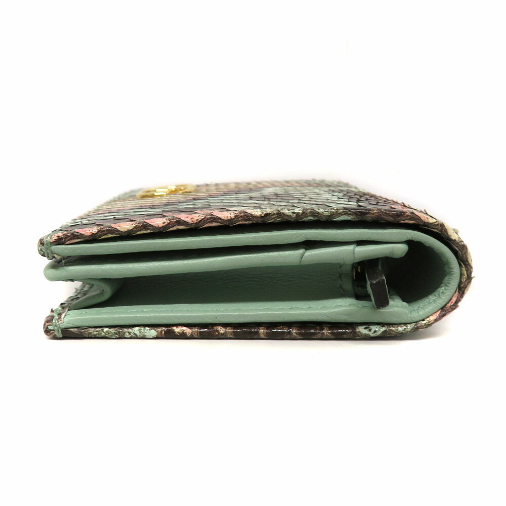 Gucci Multicolor Snakeskin Gg Python Mint Green W… - image 2